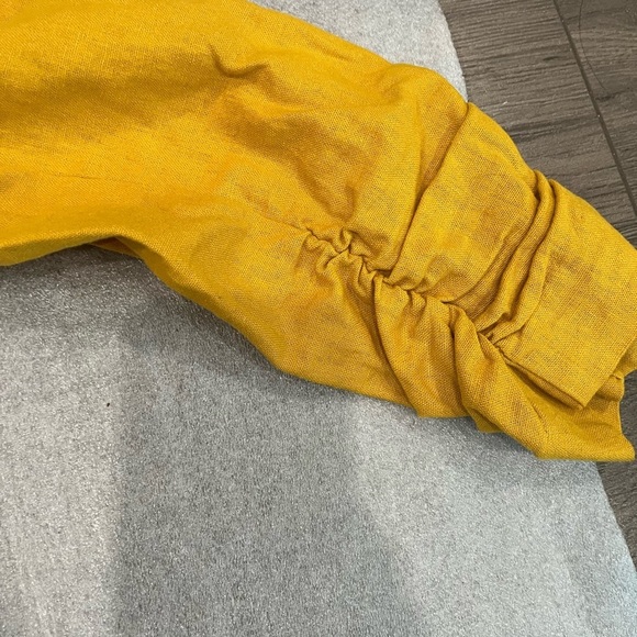 Jules & Leopold Linen Blend Open Cardigan Light Jacket XL Mustard - Picture 2 of 7